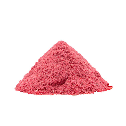 Freeze-dried Cranberry Powder on white background — natural fruit by VFD, perfect for baking, dessert, and smoothie
