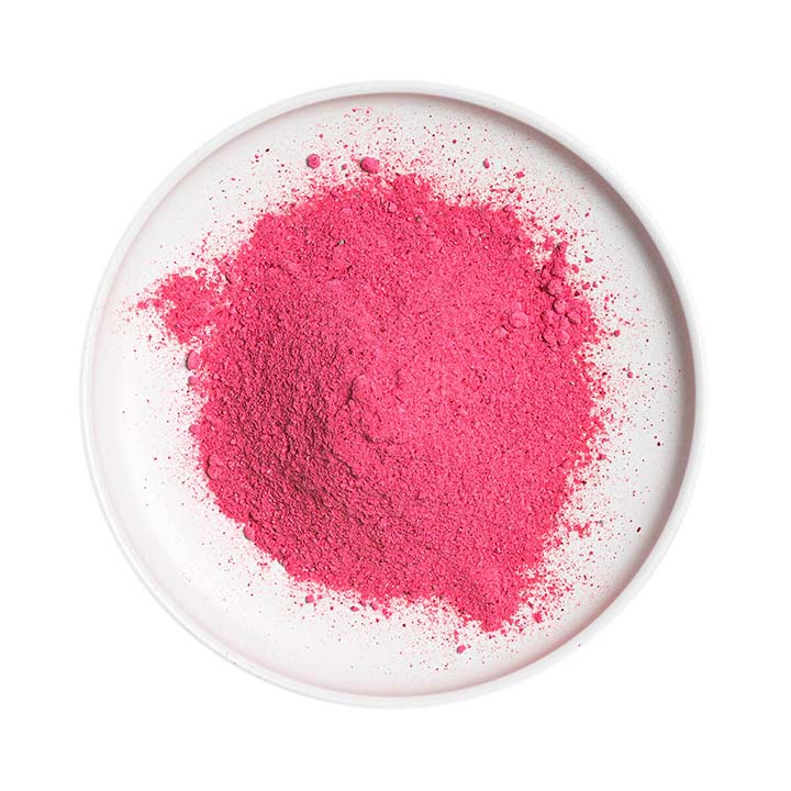 Freeze Dried Cranberry Powder on white plate