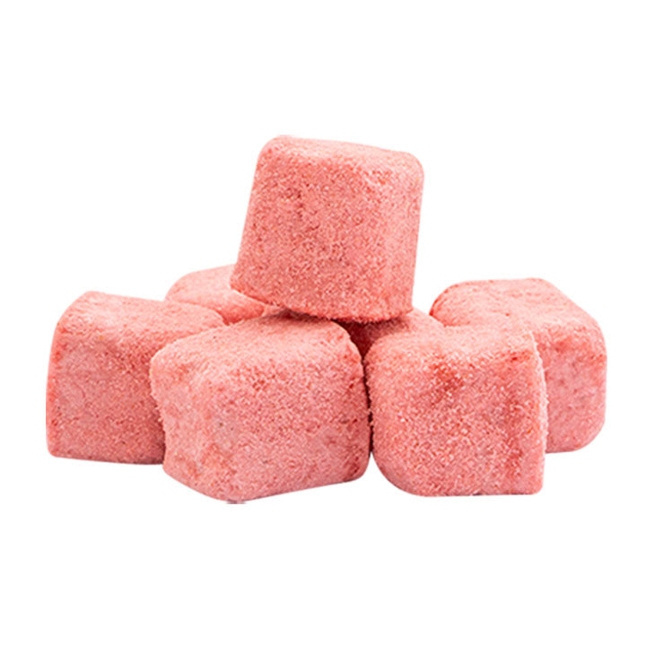 Freeze dried Banana & Strawberry fruit topping on white background — crisp, natural fruit snack by VFD, perfect for baking, desserts, and smoothies.