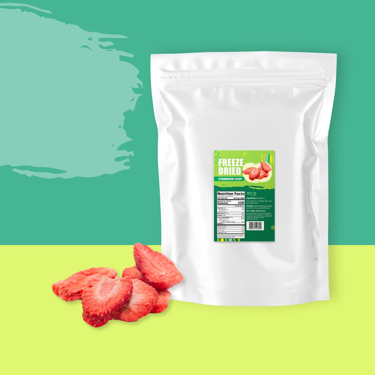 Freeze-Dried Strawberry Slices For Baking and Smoothies - No added sugar