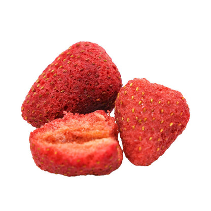Freeze dried Whole Strawberry on white background