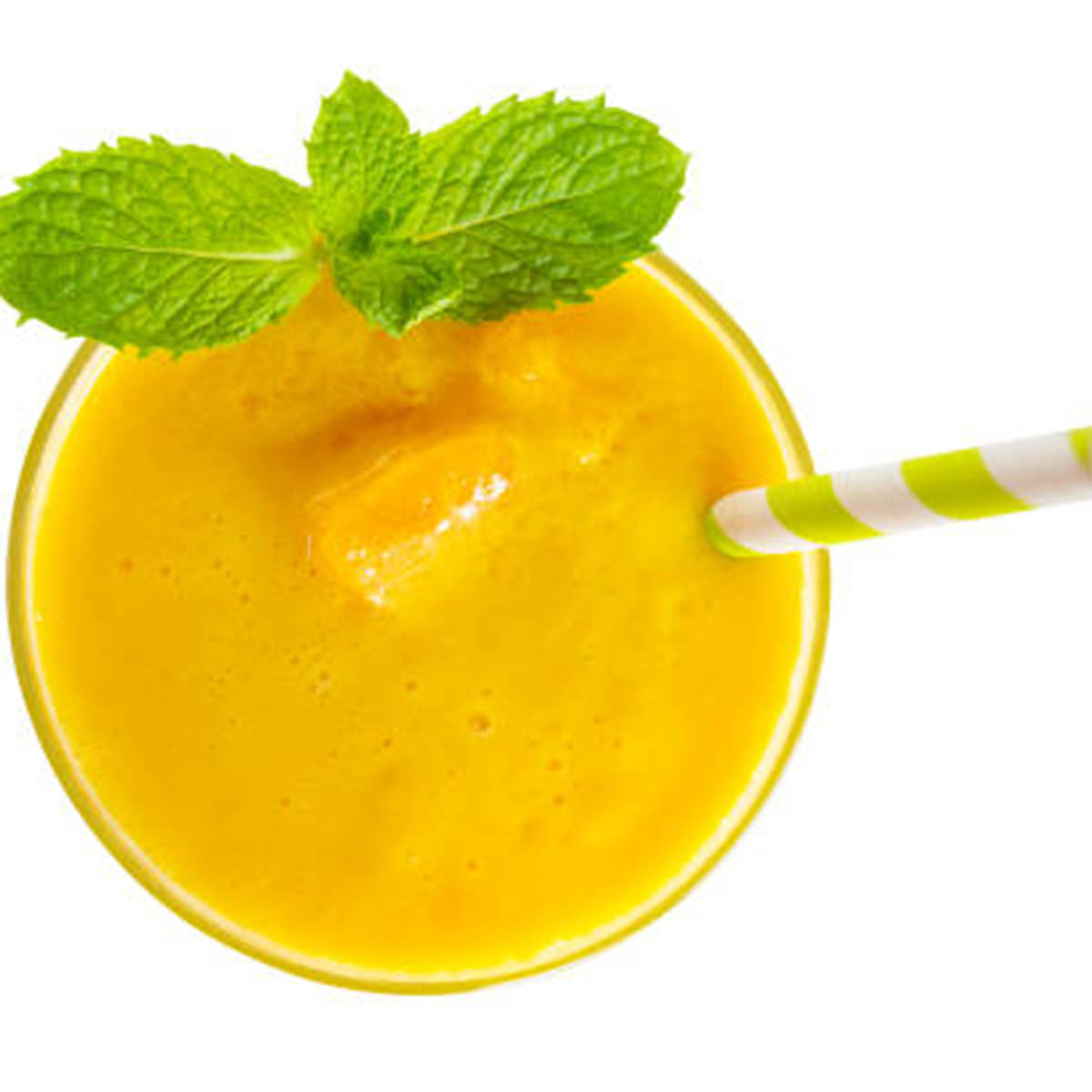 Mango Smoothies on white background