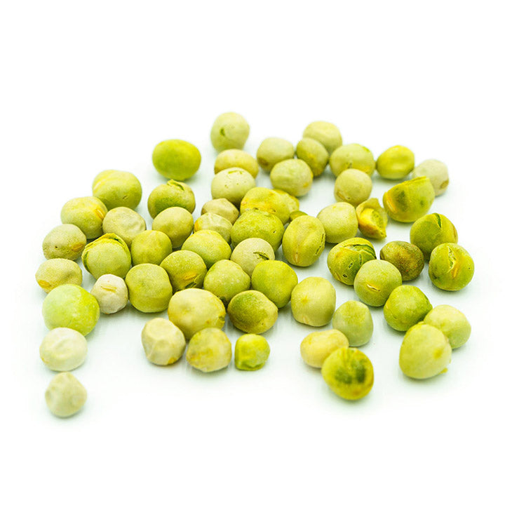 Freeze-dried Pea on white background — crisp, natural fruit by VFD, perfect for baking, soup, and food